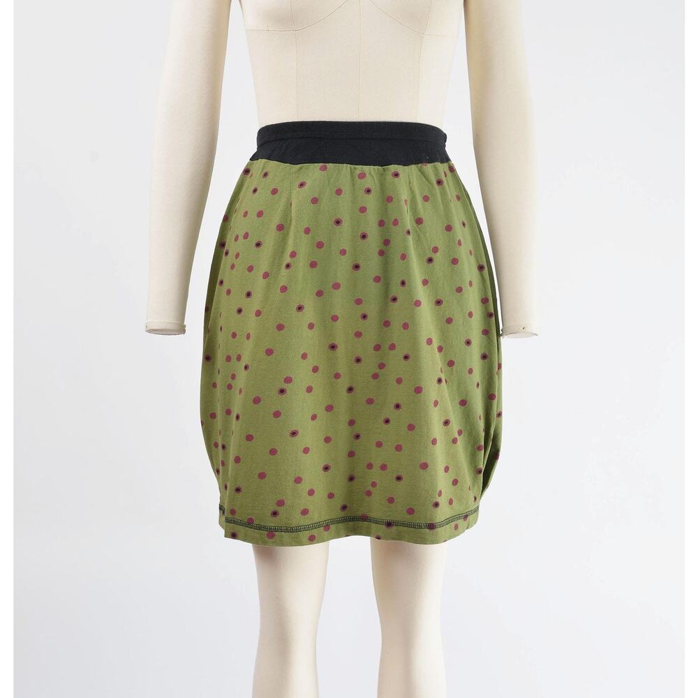 Vintage 90s Polka Mini Dot Skirt and Blouse Set Cotton Sailor Collar Top XS S - Picture 3 of 9